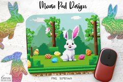 Funny Pixel Art Easter|Mouse Pad Sublimation Product Image 1