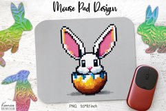 Funny Pixel Art Easter|Mouse Pad Sublimation Product Image 1