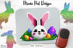 Funny Pixel Art Easter|Mouse Pad Sublimation Product Image 1