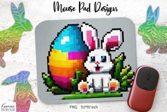 Funny Pixel Art Easter|Mouse Pad Sublimation Product Image 1
