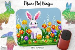 Funny Pixel Art Easter|Mouse Pad Sublimation Product Image 1