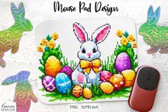 Funny Pixel Art Easter|Mouse Pad Sublimation Product Image 1