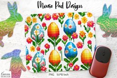 Funny Pixel Art Easter|Mouse Pad Sublimation Product Image 1