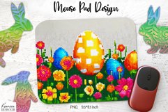 Funny Pixel Art Easter|Mouse Pad Sublimation Product Image 1
