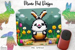 Funny Pixel Art Easter|Mouse Pad Sublimation Product Image 1