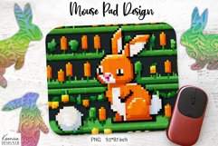 Funny Pixel Art Easter|Mouse Pad Sublimation Product Image 1