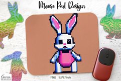 Funny Pixel Art Easter|Mouse Pad Sublimation Product Image 1