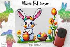 Funny Pixel Art Easter|Mouse Pad Sublimation Product Image 1