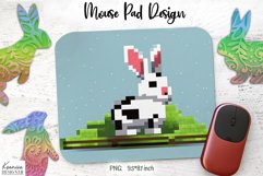 Funny Pixel Art Easter|Mouse Pad Sublimation Product Image 1