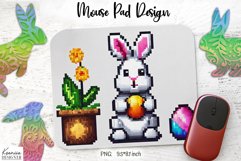 Funny Pixel Art Easter|Mouse Pad Sublimation Product Image 1