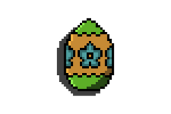 Pixel art egg with decoration art graphic Product Image 1