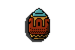 Pixel art egg with decoration art isolated Product Image 1