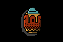 Pixel art egg with decoration art isolated Product Image 2