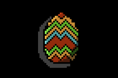 Pixel art egg with decoration art vector Product Image 2