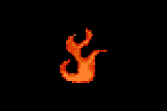 Pixel art flame and fire element object design Product Image 2