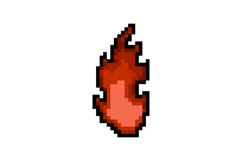 Pixel art flame and fire game asset graphic design Product Image 1