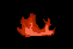 Pixel art flame and fire game asset graphic isolated Product Image 2
