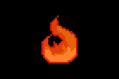 Pixel art flame and fire graphic design Product Image 2
