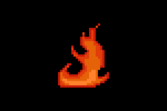 Pixel art flame and fire graphic illustration Product Image 2