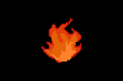 Pixel art flame and fire graphic vector Product Image 2