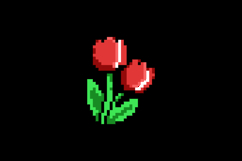 Pixel art flower illustration style design Product Image 2