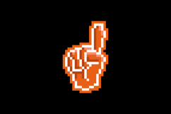 Pixel art foam pompom supporter graphic design vector Product Image 2