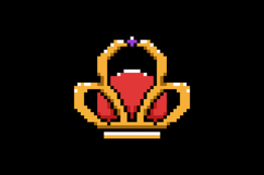 Pixel art gold crown object clipart graphic Product Image 2