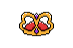 Pixel art gold crown object clipart illustration Product Image 1