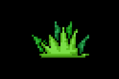 Pixel art green grass game object isolated Product Image 2