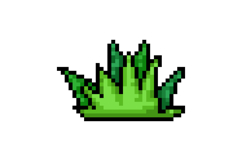 Pixel art green grass game object isolated Product Image 1