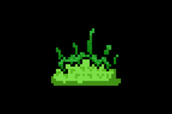 Pixel art green nature grass graphic clipart Product Image 2