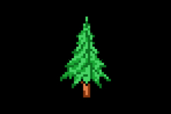 Pixel art green tree park graphic design Product Image 2