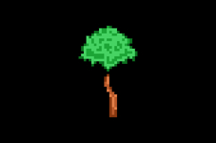 Pixel art green tree park graphic illustration Product Image 2