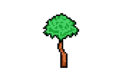 Pixel art green tree park graphic illustration Product Image 1
