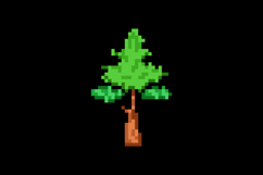 Pixel art green tree park graphic isolated Product Image 2