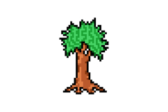 Pixel art green tree park graphic vector Product Image 1