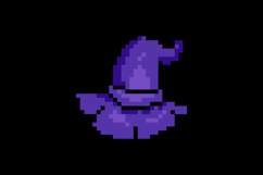 Pixel art halloween witch hat graphic design vector Product Image 2