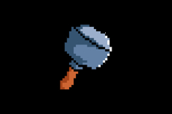 Pixel art hammer weapon graphic design vector Product Image 2