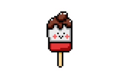 Pixel art illustration character ice cream design Product Image 1