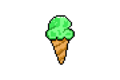 Pixel art illustration character ice cream vector Product Image 1
