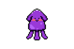 Pixel art illustration character squid design Product Image 1