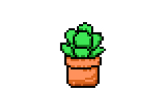 Pixel art illustration drawing cactus plant isolated Product Image 1