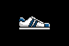 Pixel art illustration drawing casual shoes clipart Product Image 2