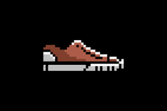 Pixel art illustration drawing casual shoes vector Product Image 2