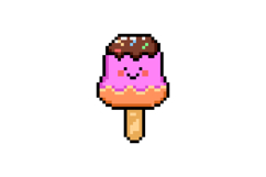 Pixel art illustration drawing ice cream design Product Image 1