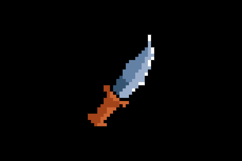 Pixel art knife weapon graphic design vector Product Image 2