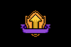 Pixel art level up award badge game asset illustration Product Image 2