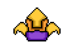 Pixel art level up emblem game asset illustration Product Image 1