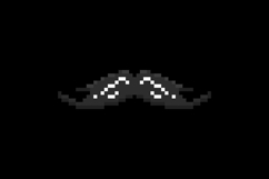 Pixel art moustache face element graphic design Product Image 2
