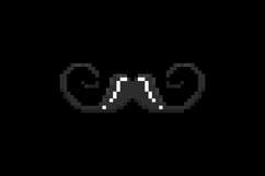 Pixel art moustache face element graphic illustration Product Image 2